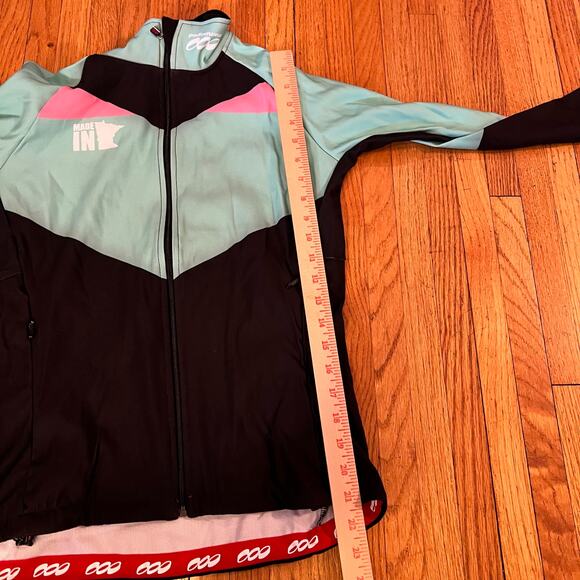 Podium Wear Jacket Womens XS Team Performance Running Black Green - Picture 7 of 8